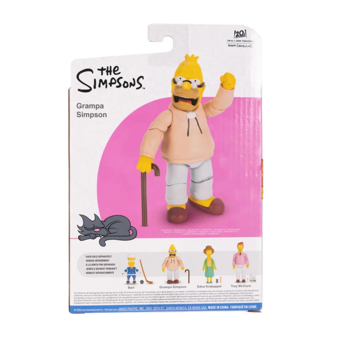 The Simpsons Grampa Simpson 5-Inch Action Figure with Cane | Collectible Toy