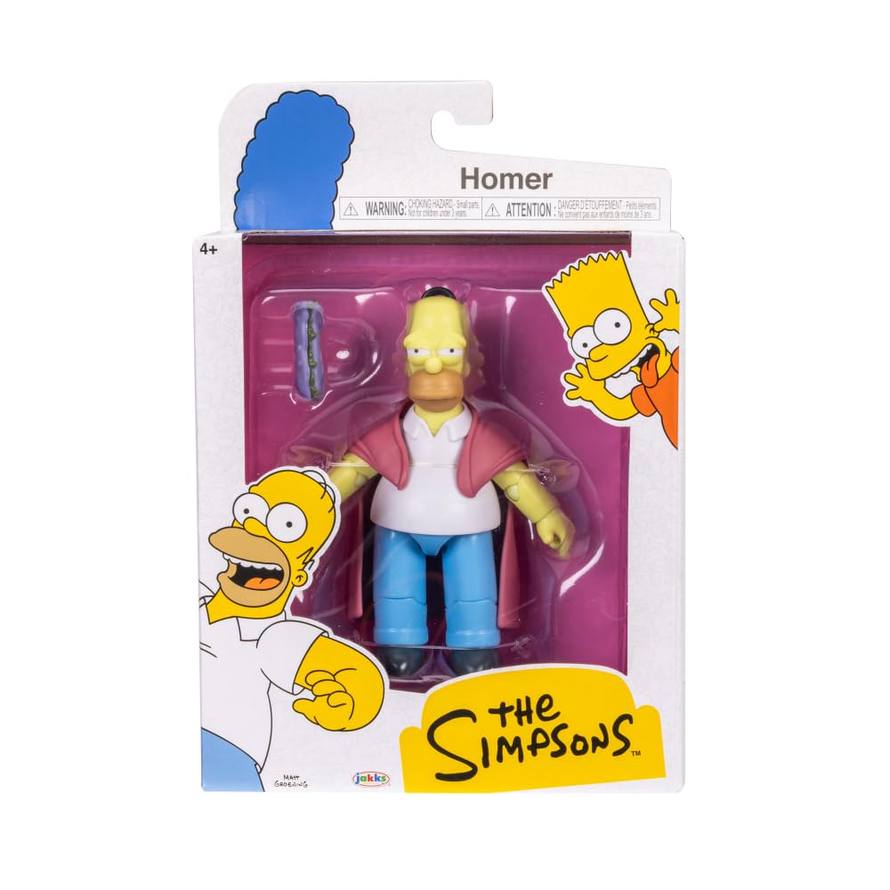 The Simpsons 5-Inch Sick Homer with Hoagie Action Figure | Poseable Collectible