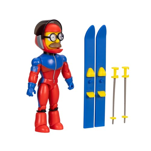 The Simpsons 5-Inch SS Flanders Action Figure with Ski Poles and Skis