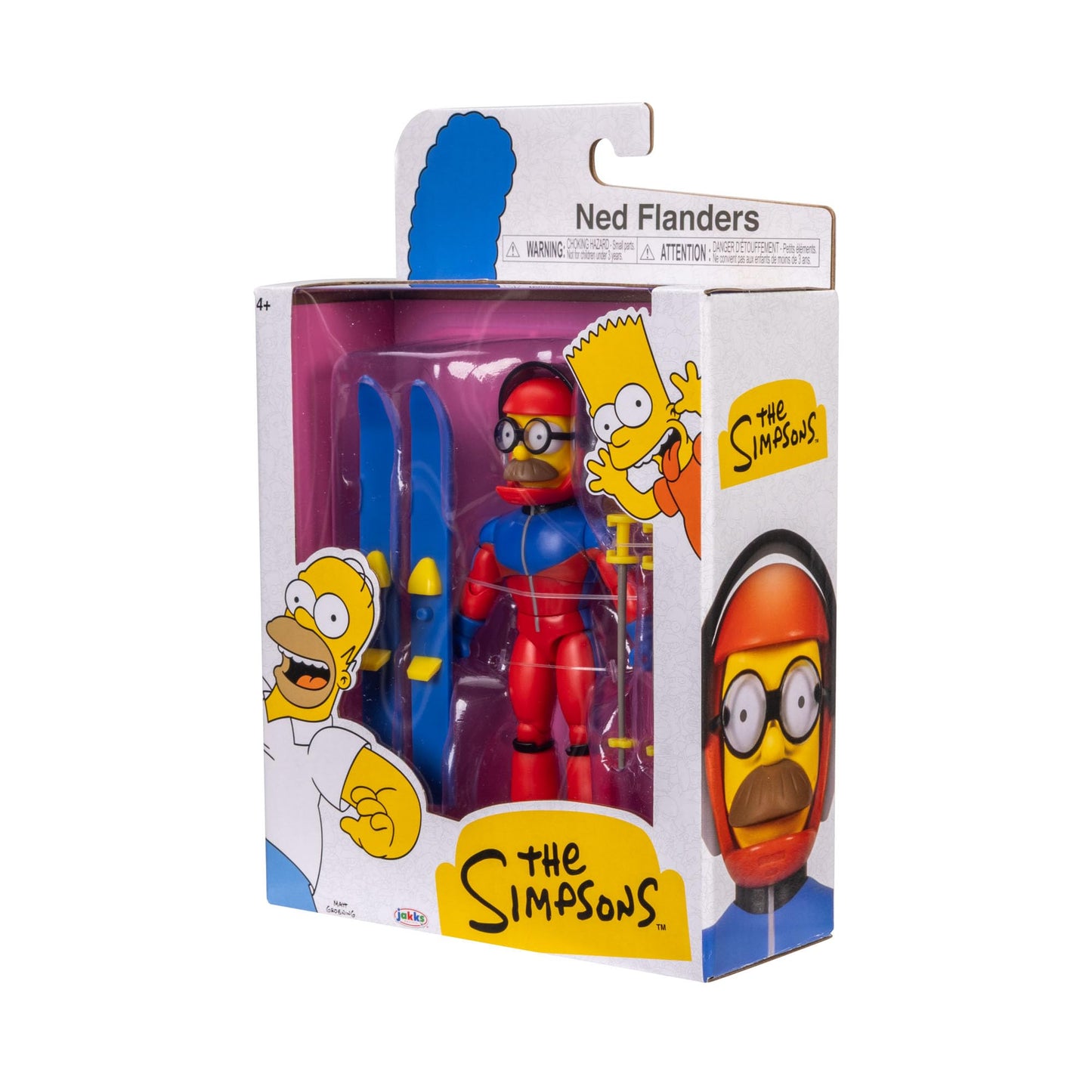 The Simpsons 5-Inch SS Flanders Action Figure with Ski Poles and Skis
