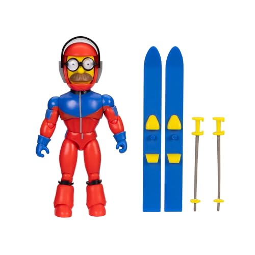 The Simpsons 5-Inch SS Flanders Action Figure with Ski Poles and Skis