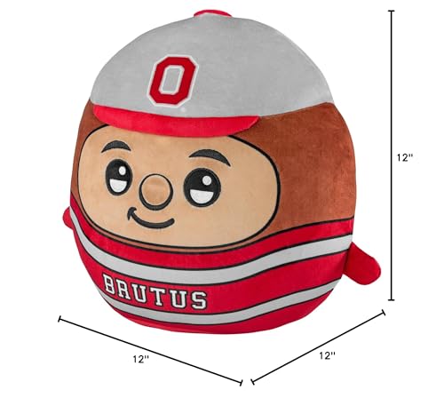 The Sleep Squad Ohio State Buckeyes Brutus 12-Inch Kiri Cloud Plushie – Official Collegiate Plush