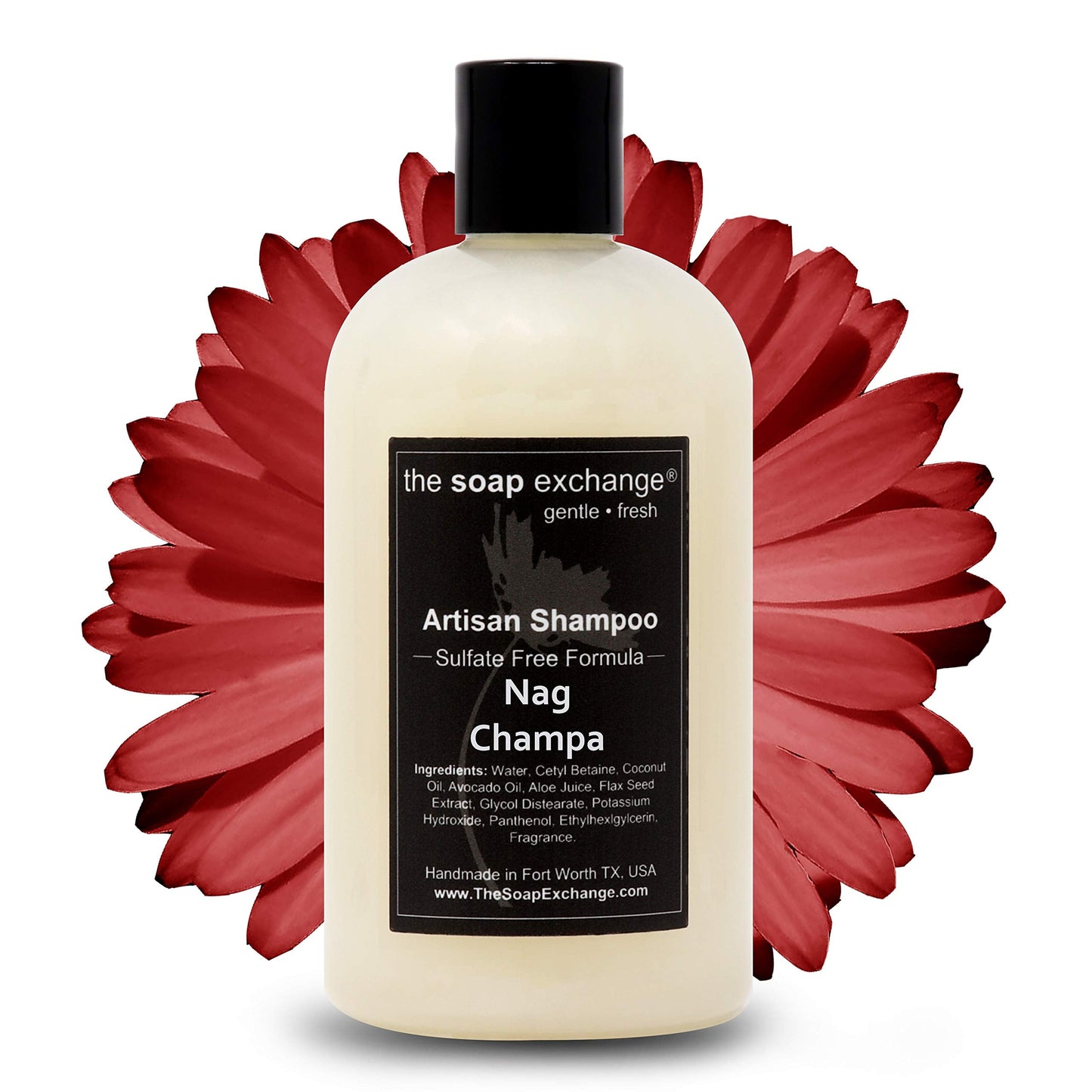 The Soap Exchange Hair Shampoo - Nag Champa Scent | 12 oz, Natural & Gentle
