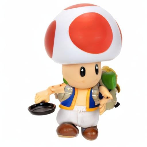 The Super Mario Bros. Movie 5-Inch Toad Figure with Frying Pan Accessory – Series 1