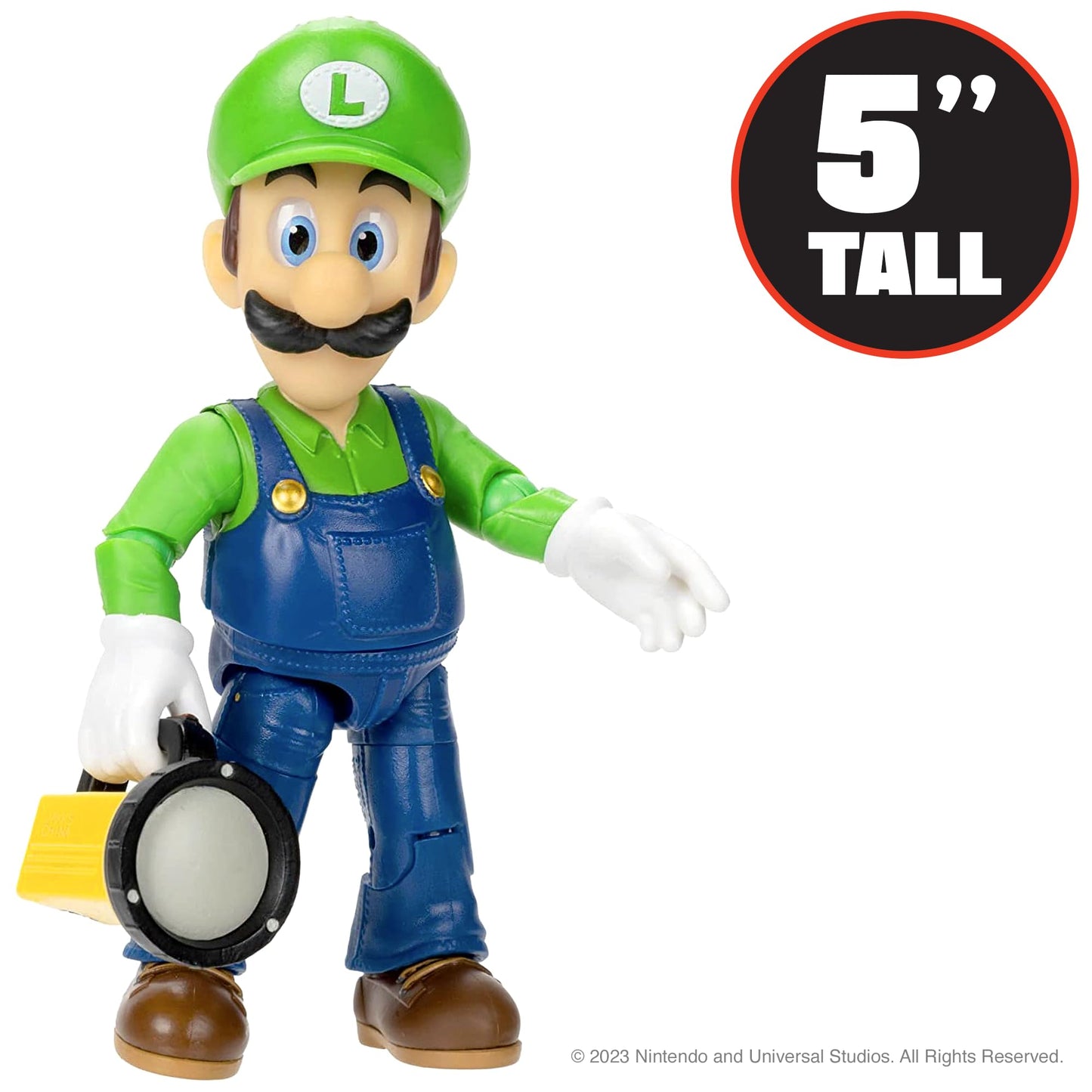 The Super Mario Bros. Movie 5-Inch Luigi Figure with Flashlight Accessory