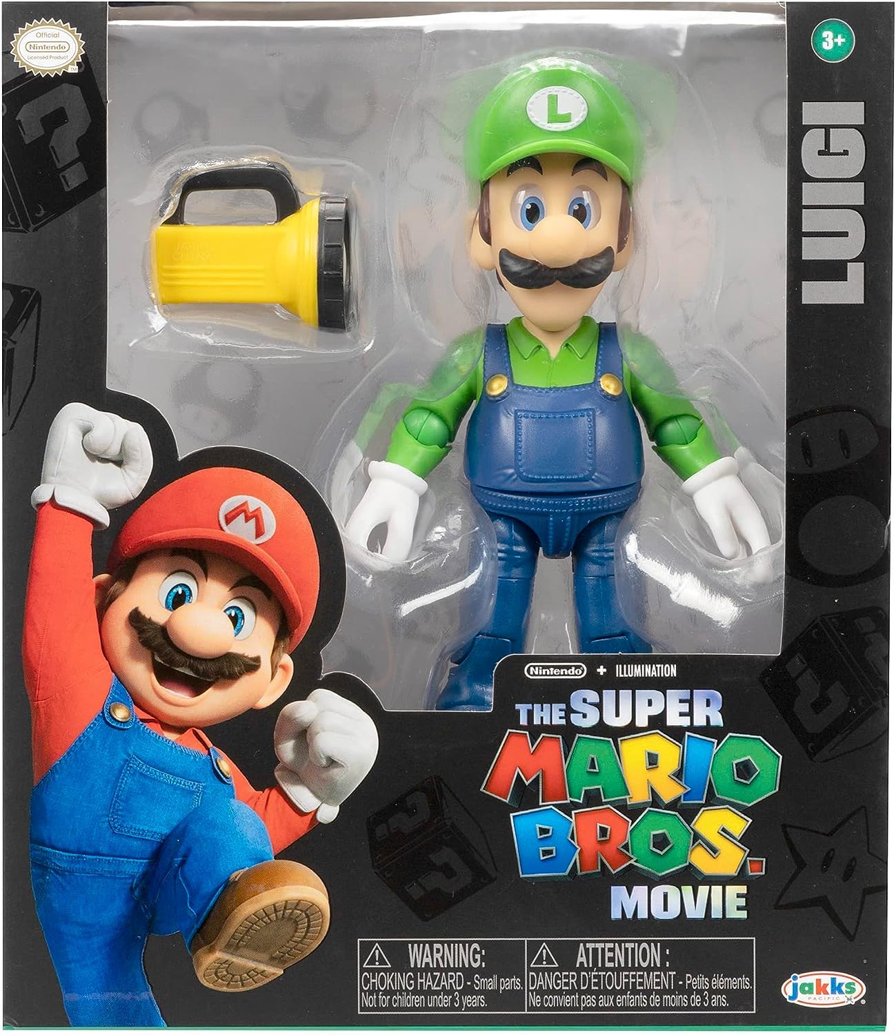 The Super Mario Bros. Movie 5-Inch Luigi Figure with Flashlight Accessory