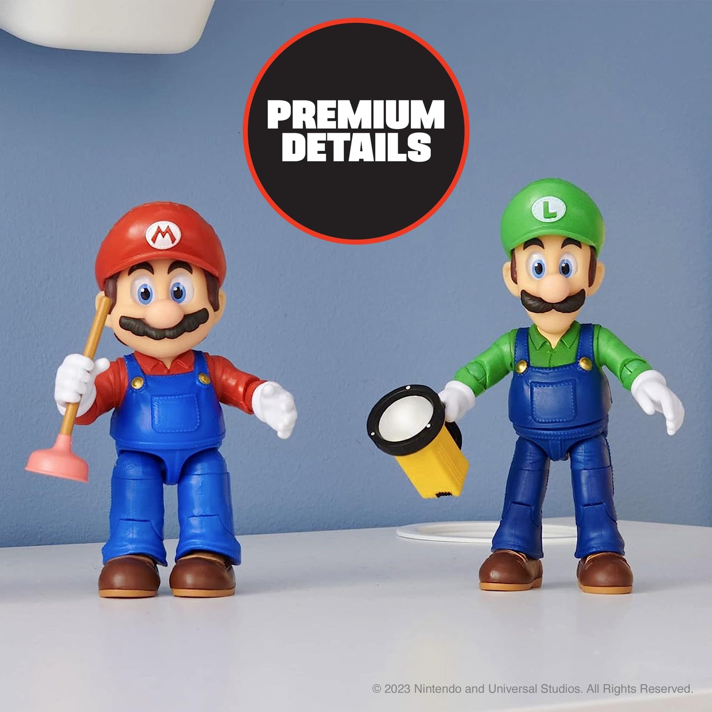 The Super Mario Bros. Movie 5-Inch Luigi Figure with Flashlight Accessory