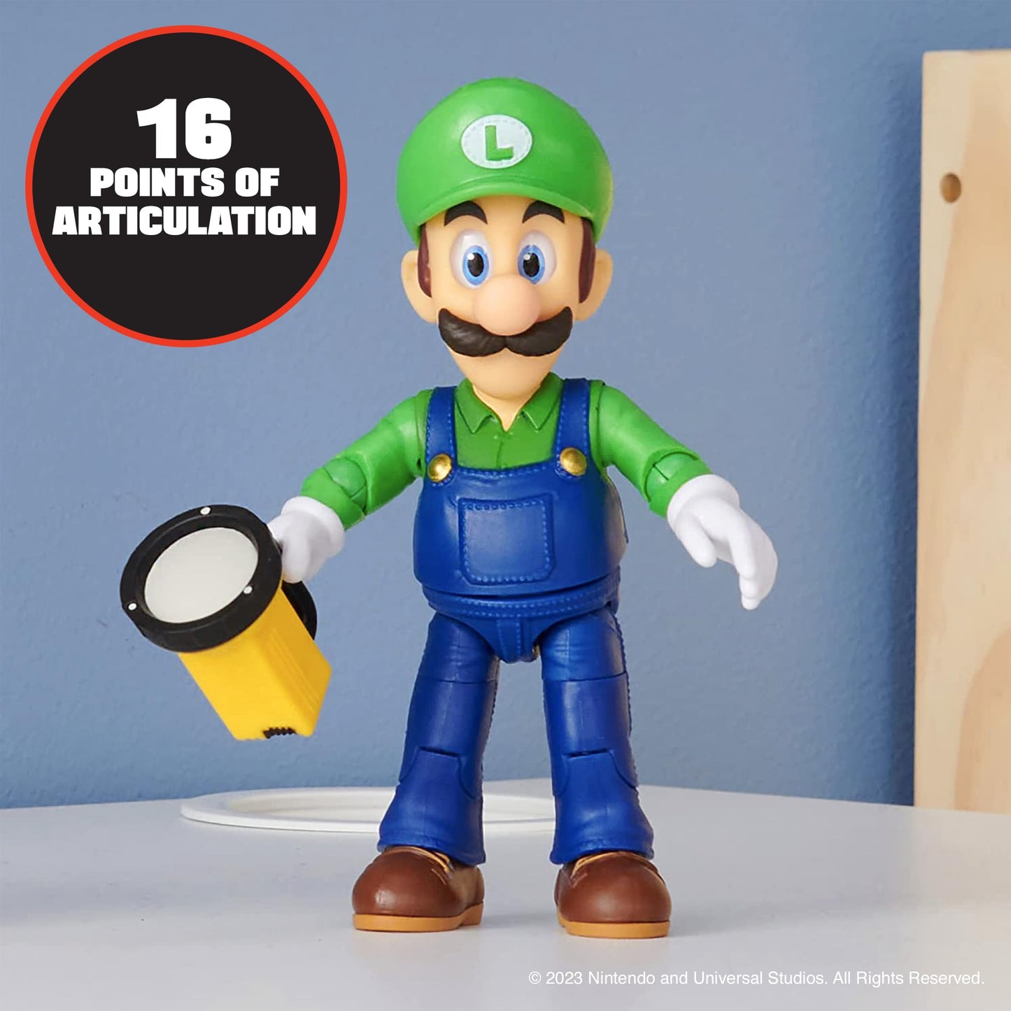 The Super Mario Bros. Movie 5-Inch Luigi Figure with Flashlight Accessory
