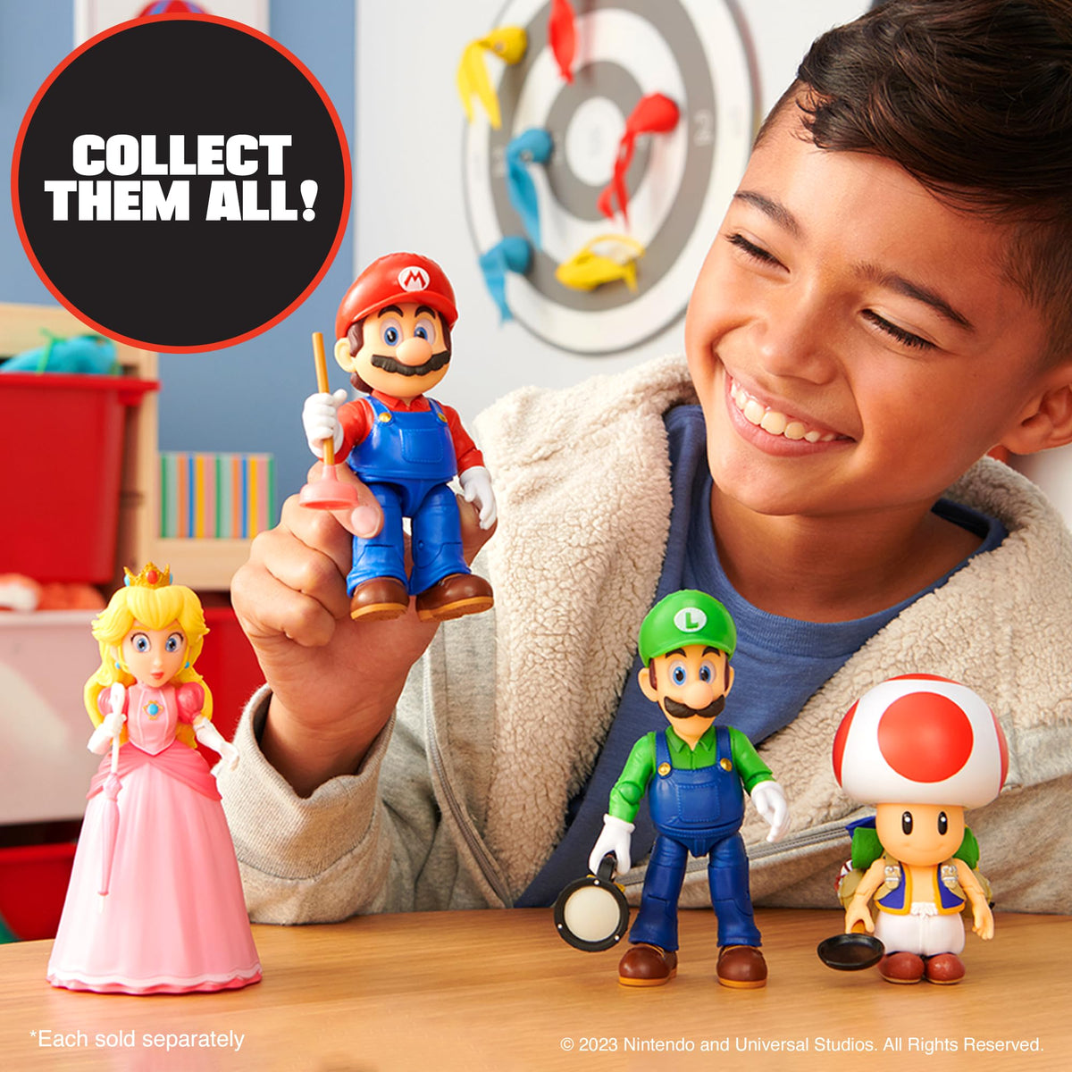 The Super Mario Bros. Movie 5-Inch Toad Figure with Frying Pan Accessory – Series 1
