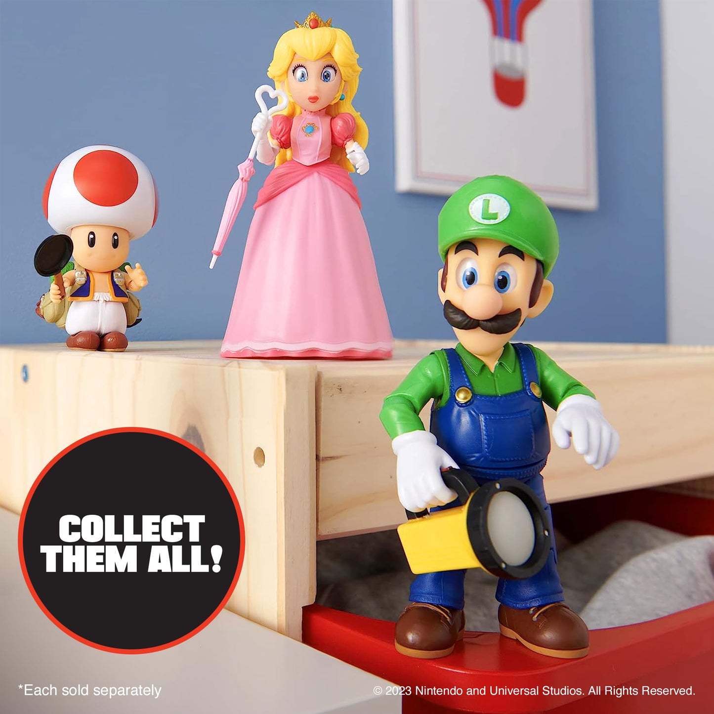 The Super Mario Bros. Movie 5-Inch Luigi Figure with Flashlight Accessory