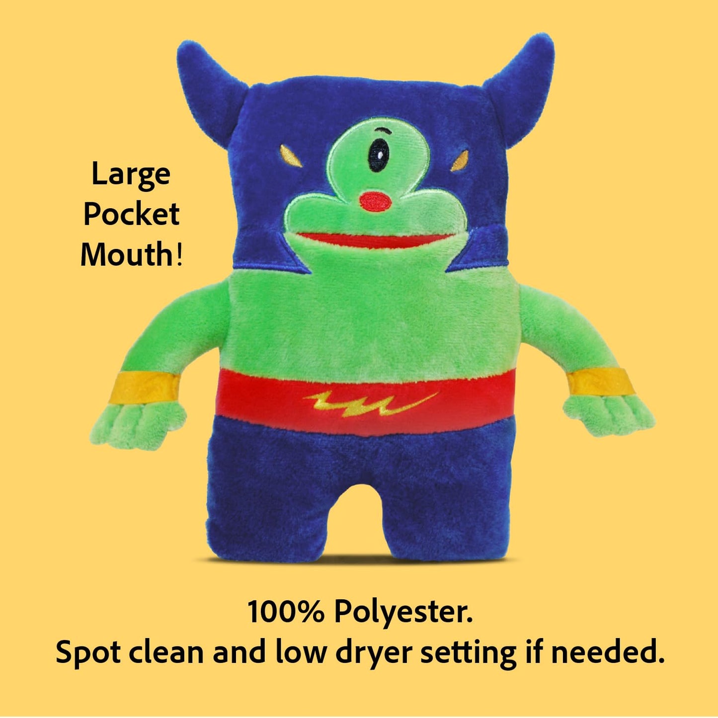 The Tooth Brigade Tooth Fairy Pillow Plush Potato Monster with Large Mouth Pocket for Prizes