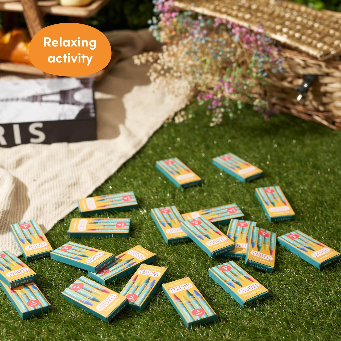 THE TWIDDLERS 288-Box Bulk Crayons — 1,152 Non-Toxic 4-Packs for Classrooms & Parties