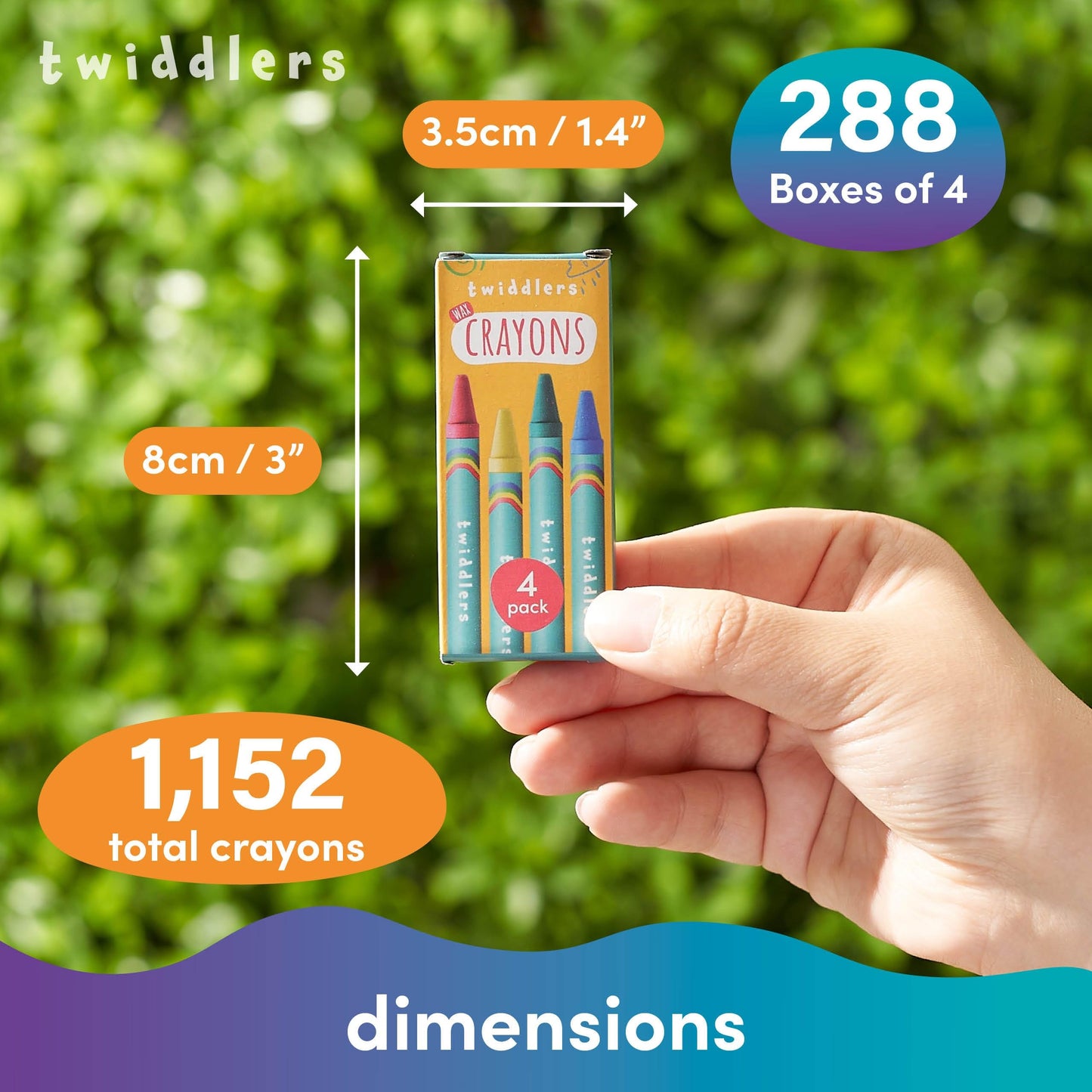 THE TWIDDLERS 288-Box Bulk Crayons — 1,152 Non-Toxic 4-Packs for Classrooms & Parties