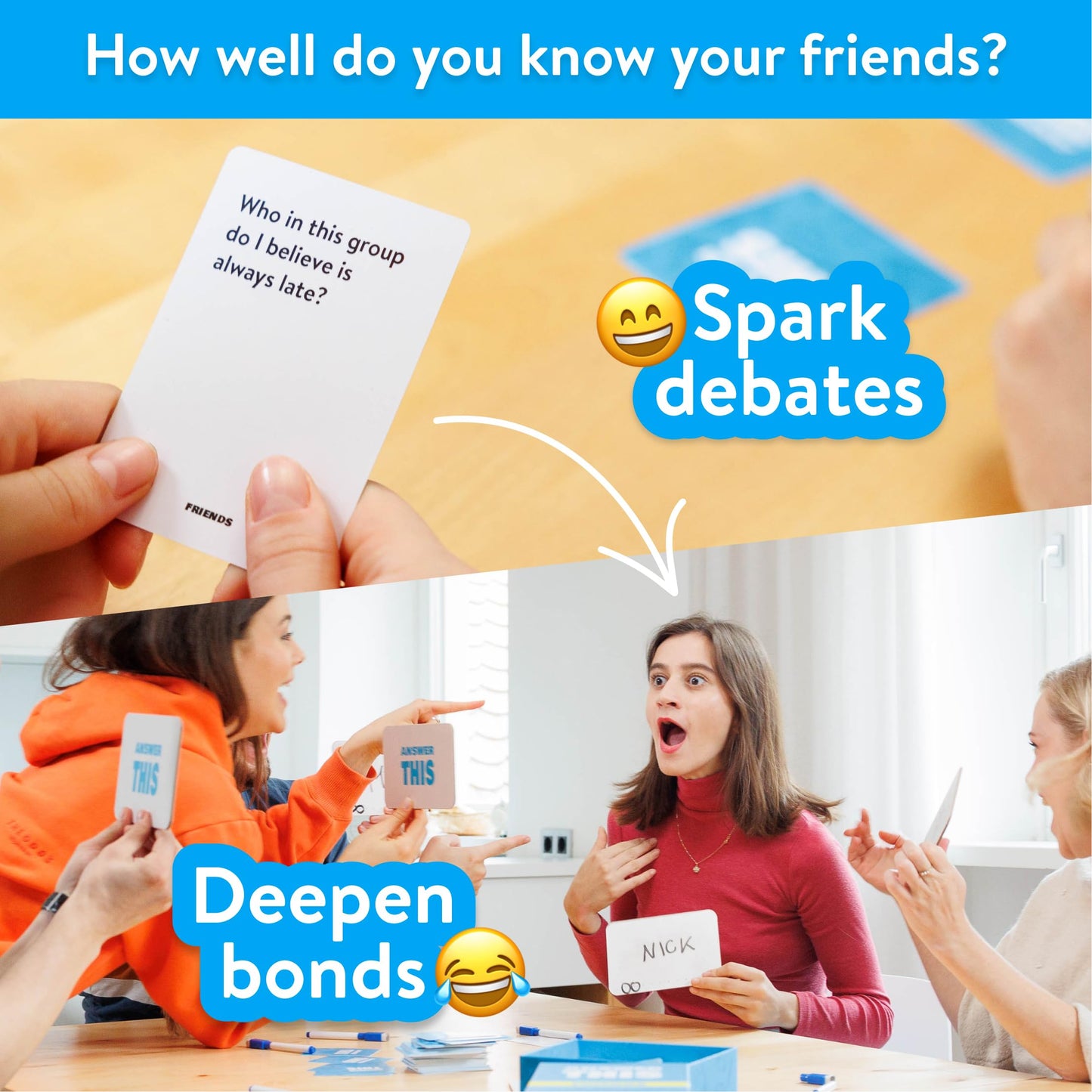 The World Game - Answer This: Friends – Fun Card Game for Teens & Adults | Conversation Starter