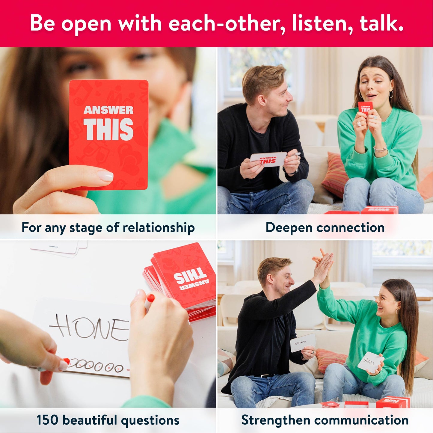 Answer This – Couples Card Game for Adults | 150 Conversation Cards for Date Night | The World Game