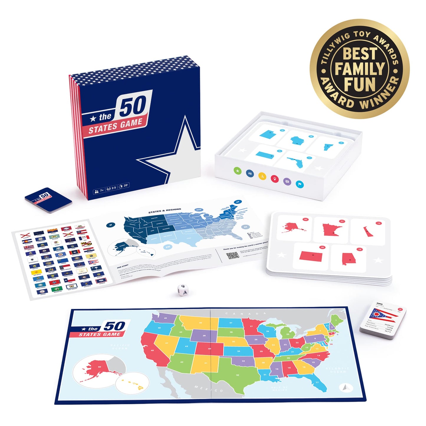 The 50 States Game - US Geography Board Game | The World Game