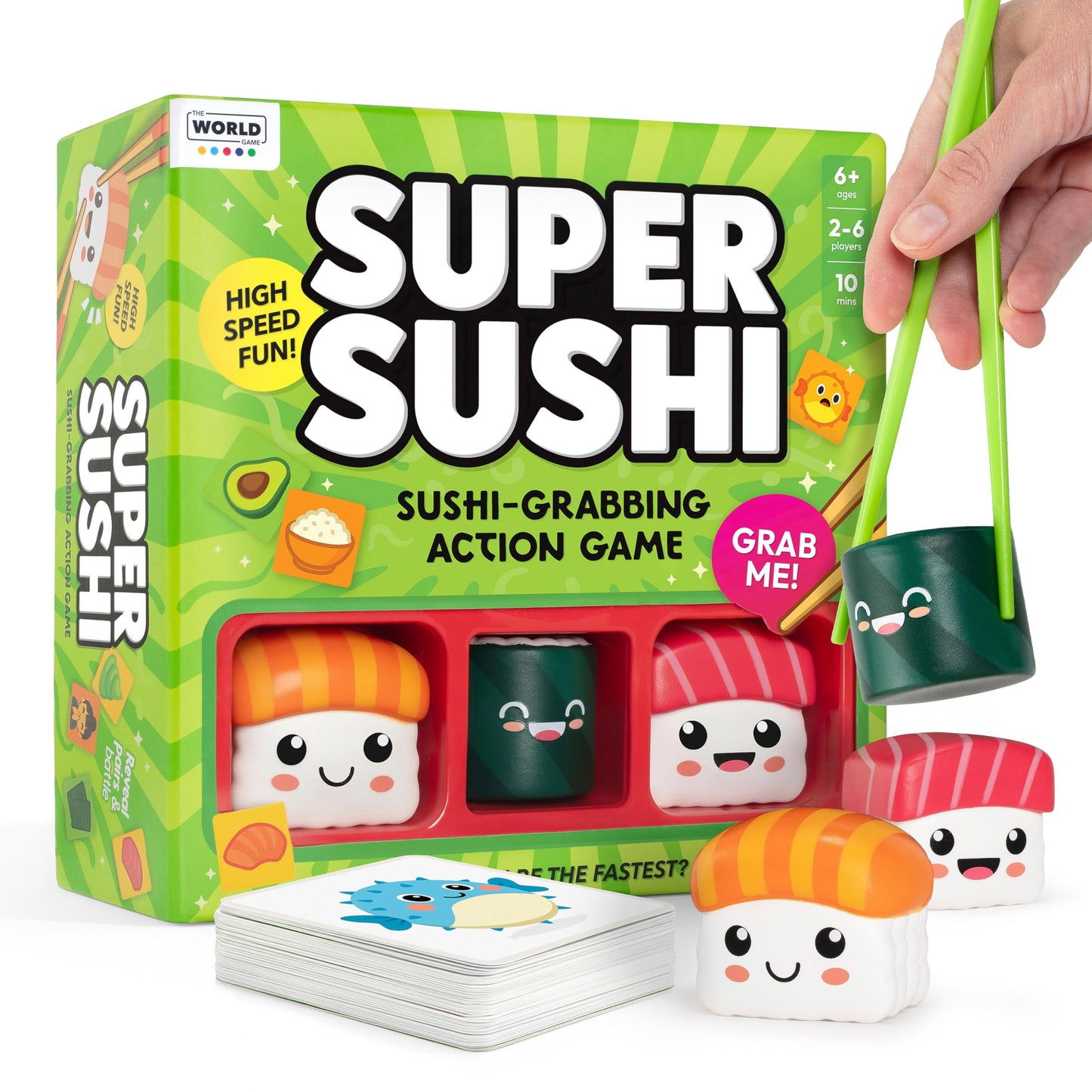 Super Sushi – Fun Family Card Game by The World Game | Quick 10-Minute Rounds