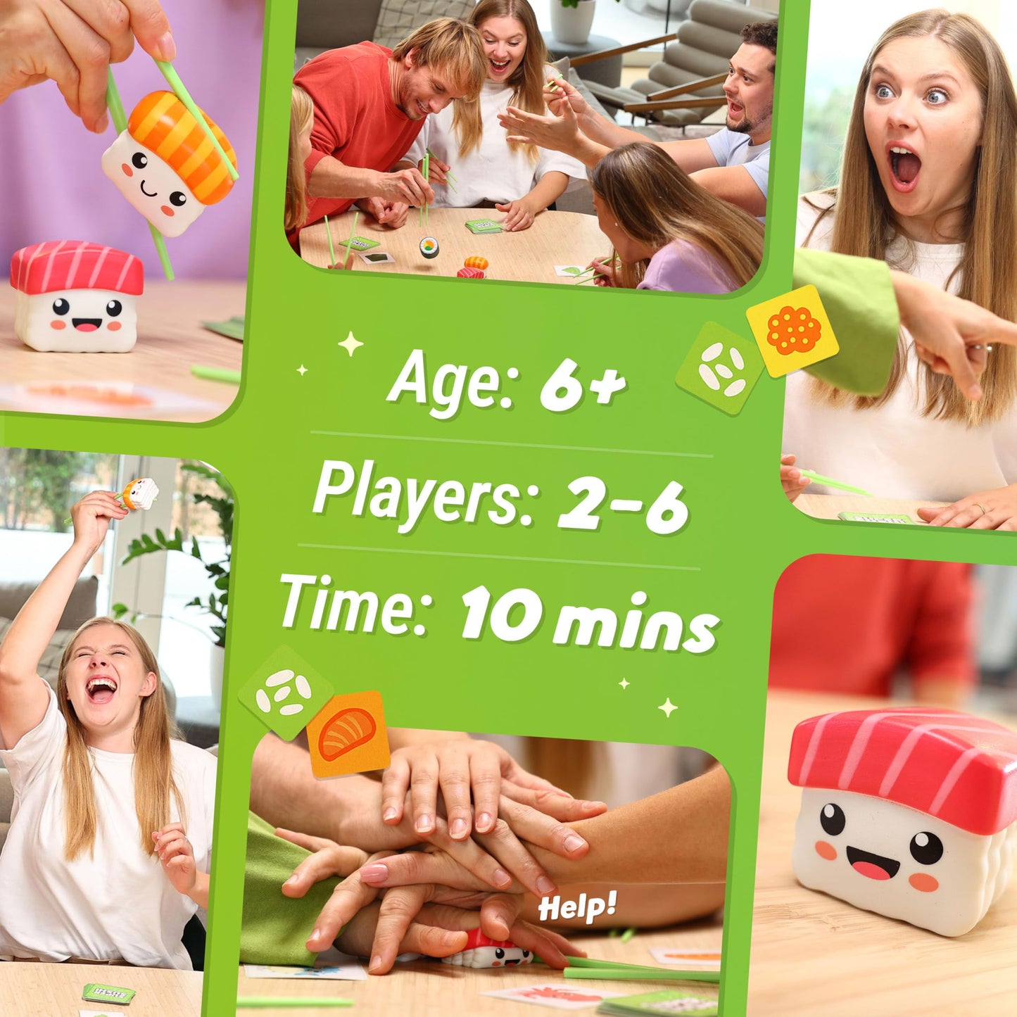 Super Sushi – Fun Family Card Game by The World Game | Quick 10-Minute Rounds