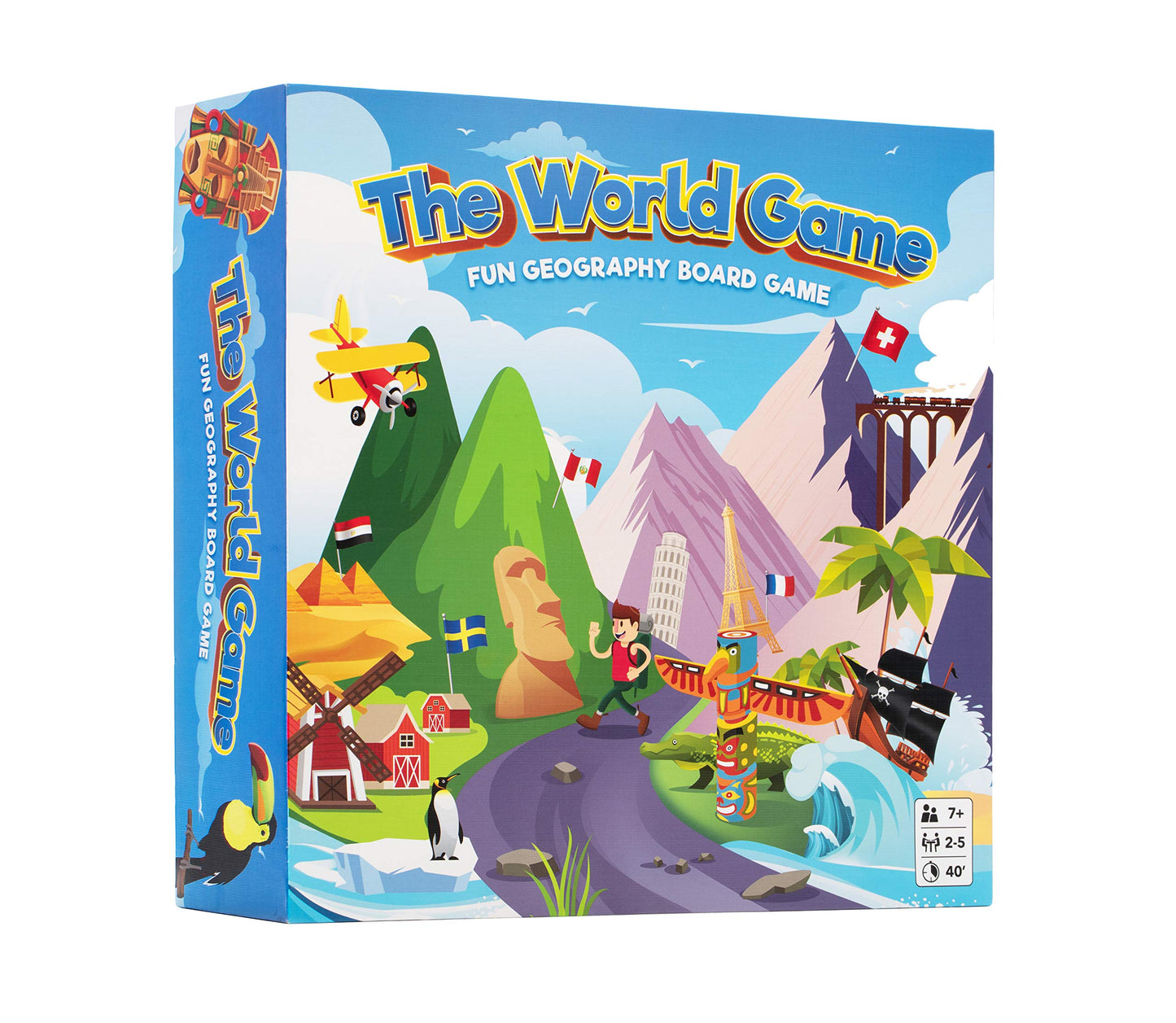 The World Game - Fun Geography Board Game for Kids & Adults | 2-5 Players