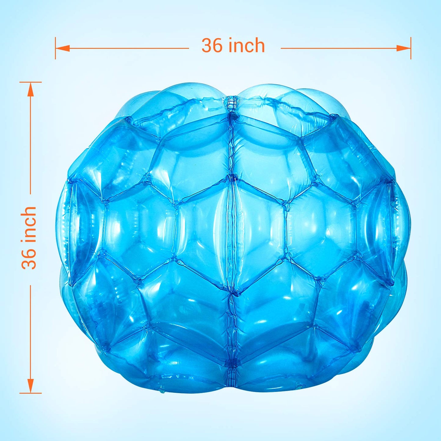 Theefun 2 Pack Bumper Balls – 36-Inch Blue Inflatable Sumo Balls for Outdoor Play (Kids & Adults)