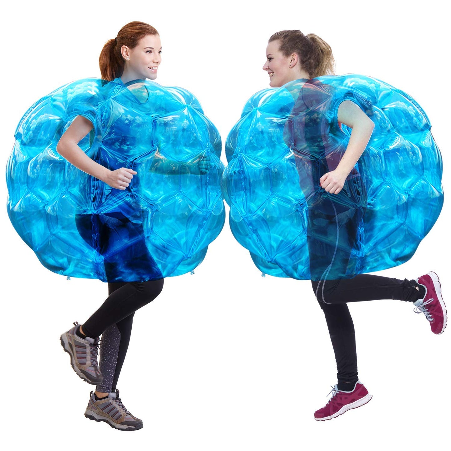 Theefun 2 Pack Bumper Balls – 36-Inch Blue Inflatable Sumo Balls for Outdoor Play (Kids & Adults)