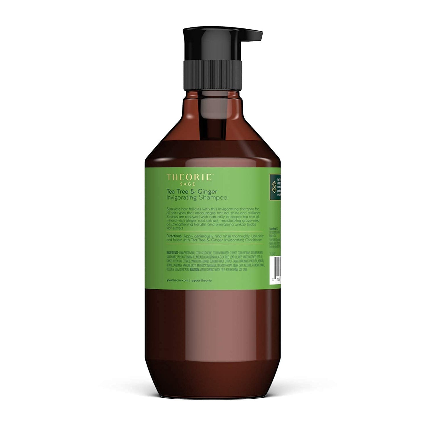 Theorie Tea Tree & Ginger Invigorating Shampoo | Color-Safe, Keratin-Friendly | 800mL