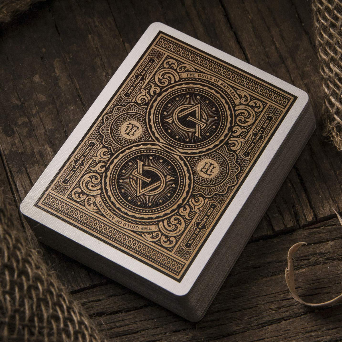 Theory11 Artisan Playing Cards (Black) – Luxury Gold Foil, Red Seal, Made in USA