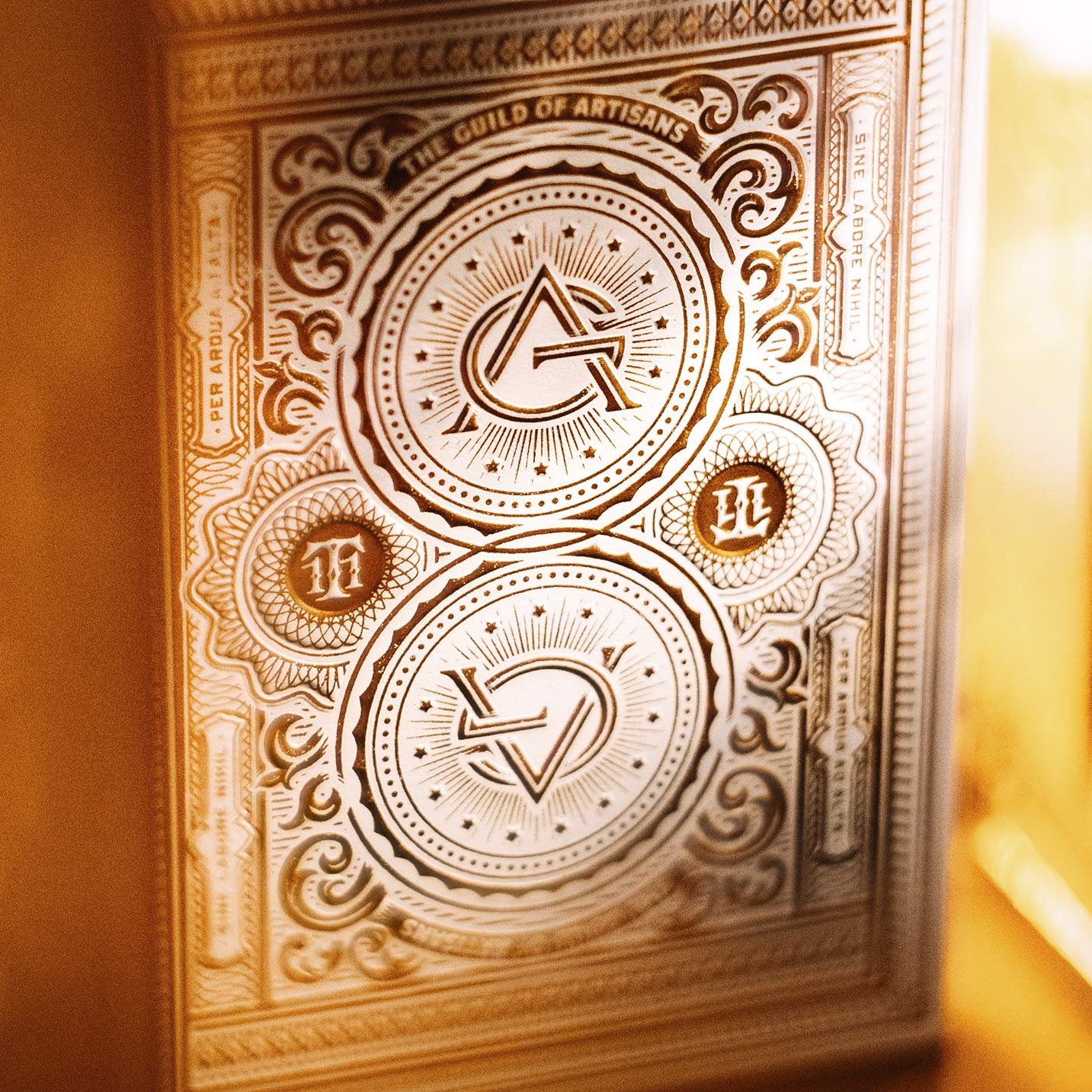 theory11 Artisan Playing Cards White Edition – Luxury Gold Foil on Black Paper