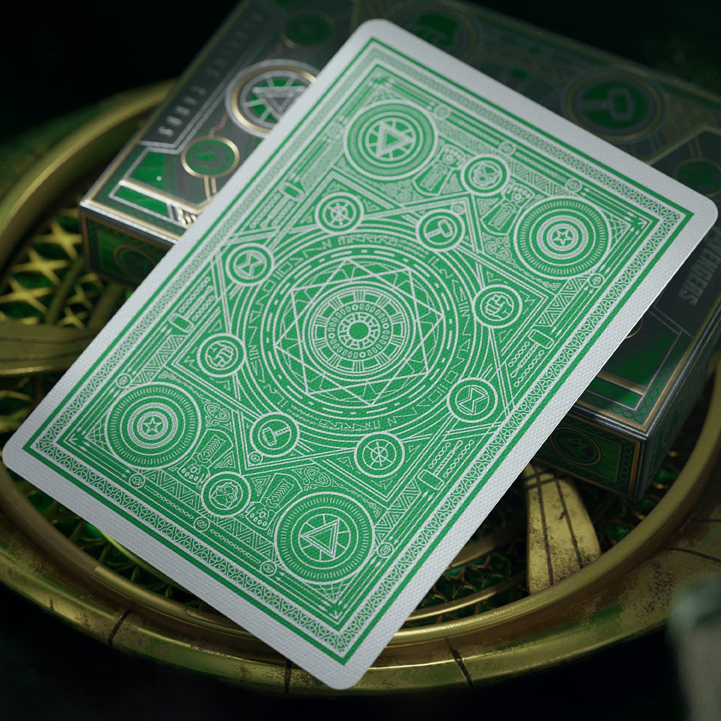 Theory11 Avengers Green Edition Premium Playing Cards - Infinity Saga Deck