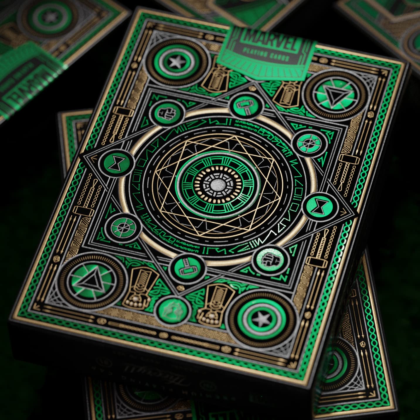 Theory11 Avengers Green Edition Premium Playing Cards - Infinity Saga Deck