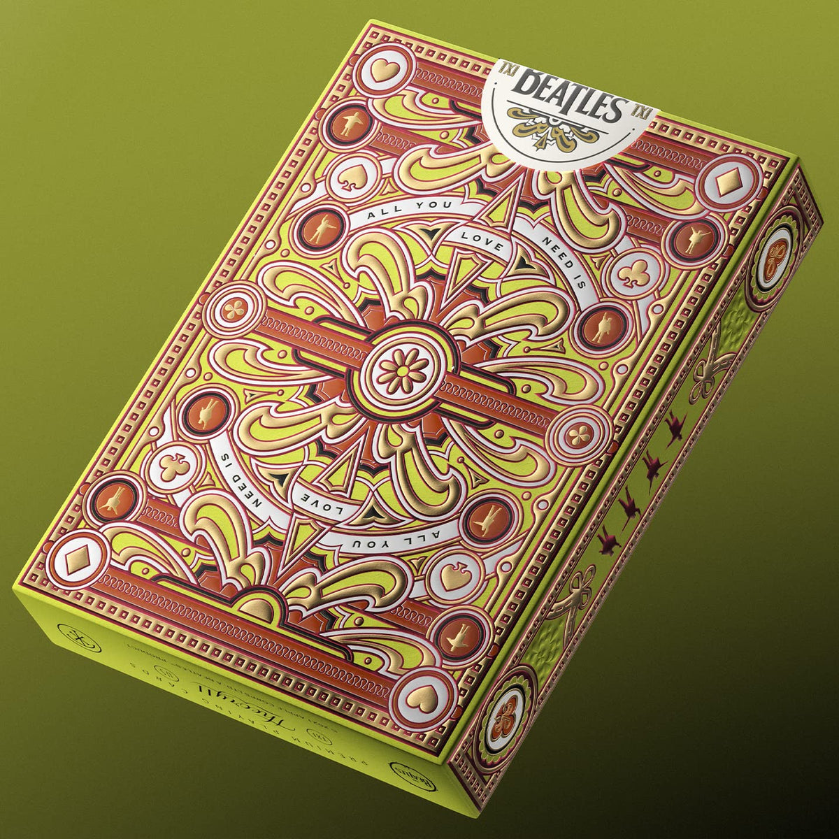 theory11 The Beatles Premium Playing Cards - Green Deck | Officially Licensed