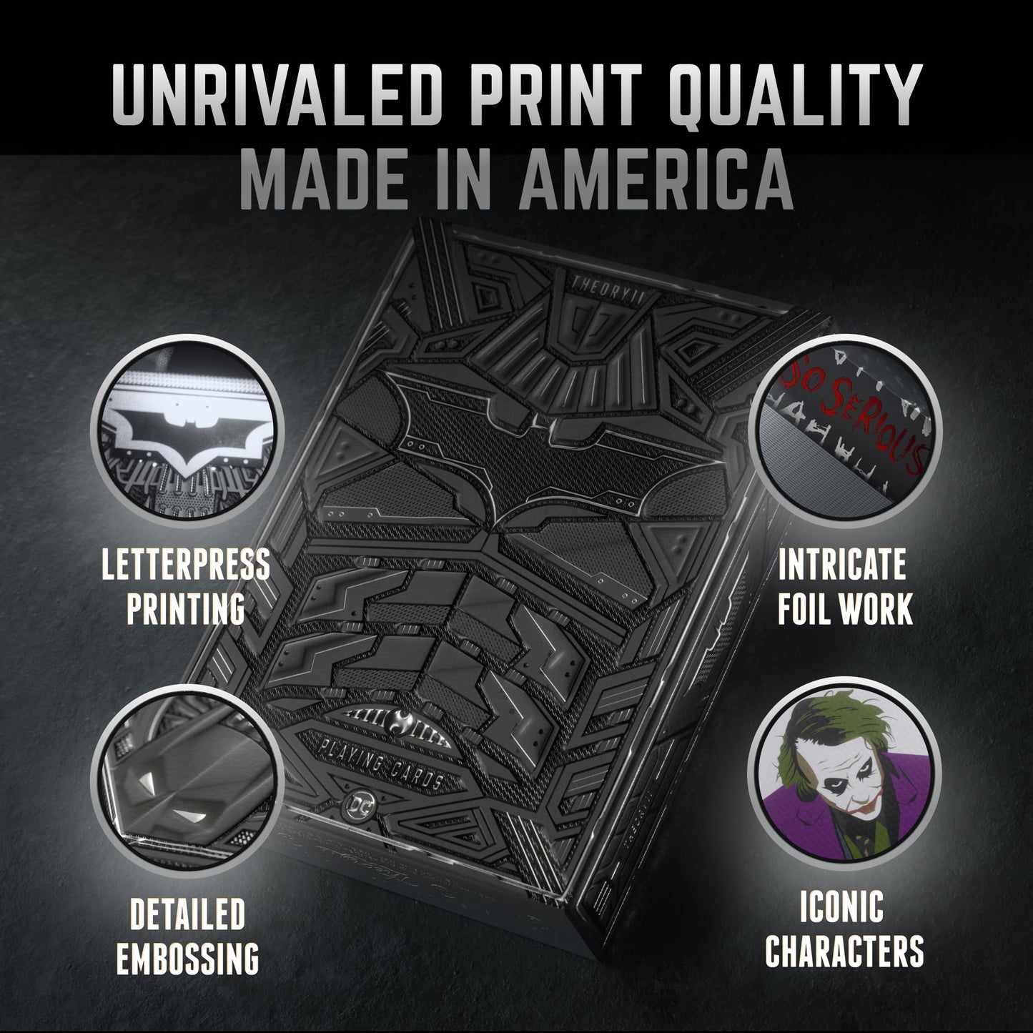 theory11 The Dark Knight Trilogy Premium Playing Cards — Officially Licensed Batman Theme Deck