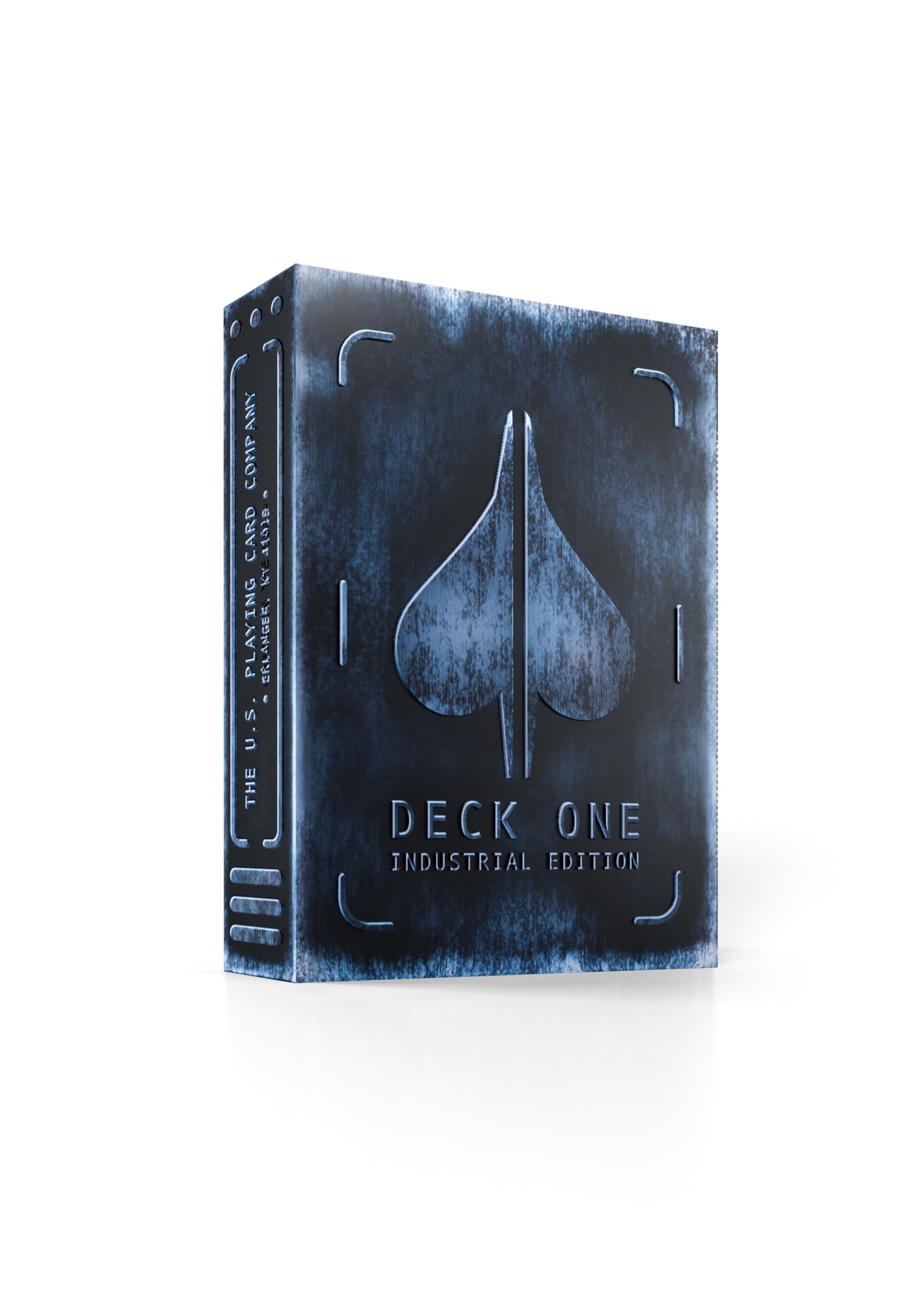 theory11 DeckONE Playing Cards (Industrial Edition) – Gunmetal Box, Self-Protecting Varnish