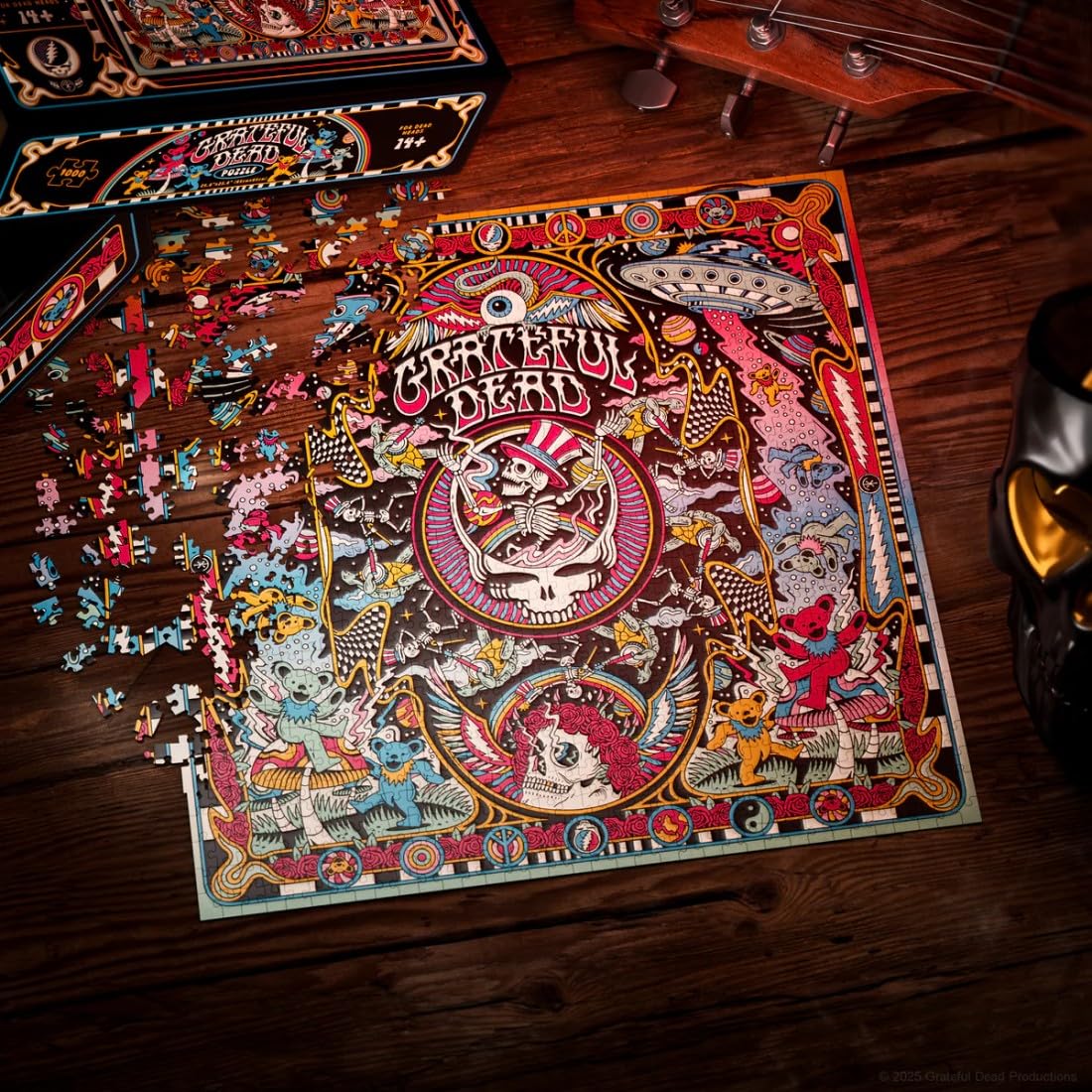 theory11 Grateful Dead Jigsaw Puzzle – 1,000 Pieces with Multidimensional Experience