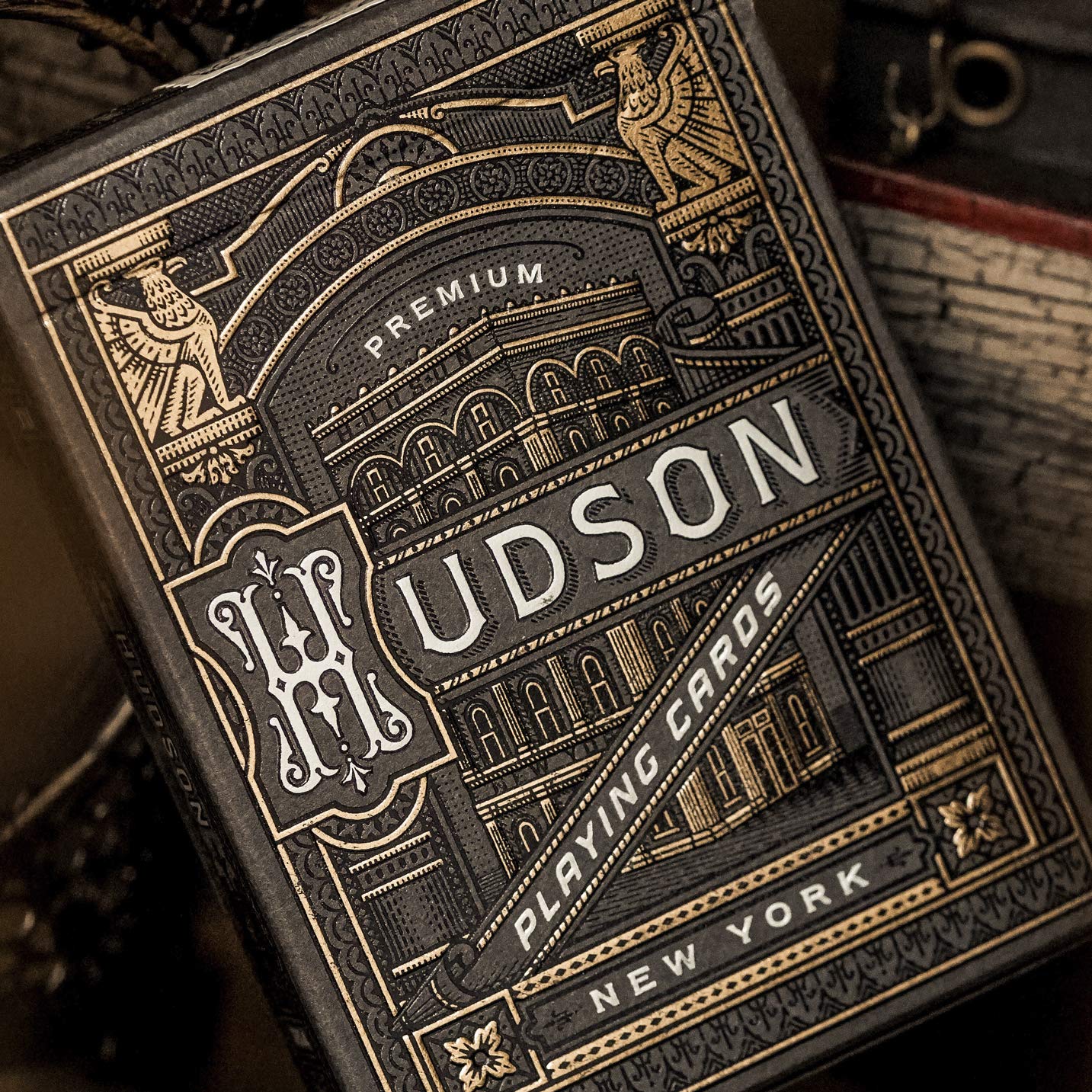 theory11 Hudson Playing Cards (Black) – Premium USA-Made Decks for Poker & Card Games