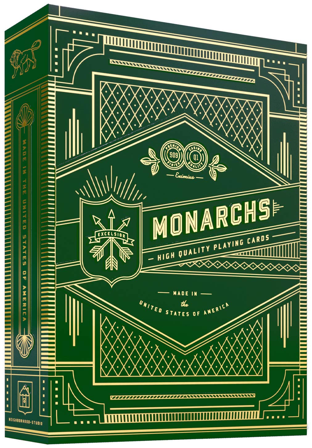 Monarch Playing Cards (Green) by theory11 | Luxury Card Deck