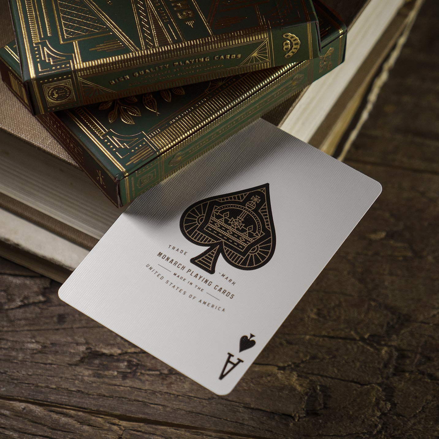 Monarch Playing Cards (Green) by theory11 | Luxury Card Deck