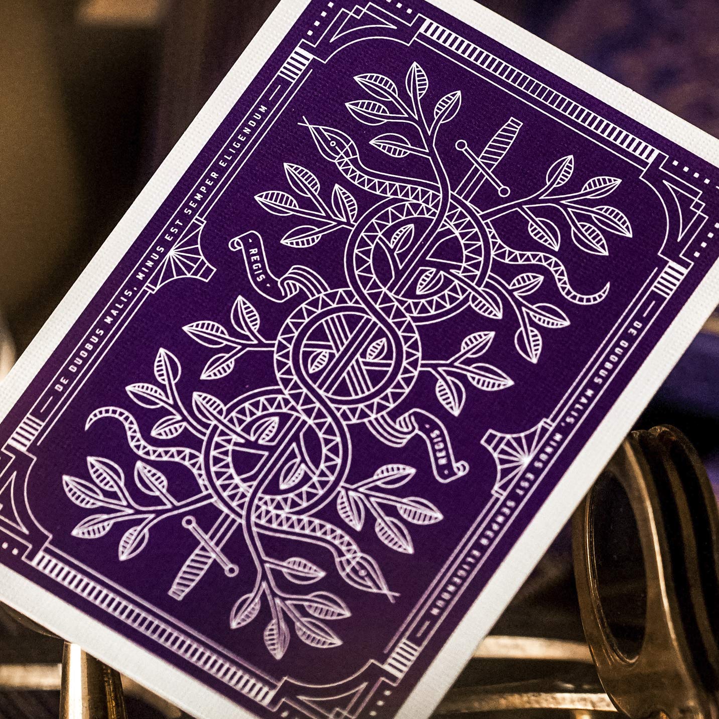 theory11 Monarchs Purple Playing Cards – Luxury Deck with Gold Foil Box