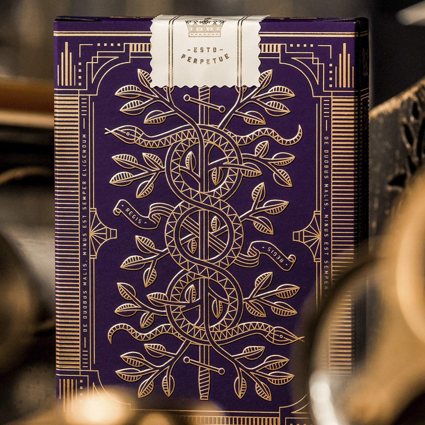 theory11 Monarchs Purple Playing Cards – Luxury Deck with Gold Foil Box