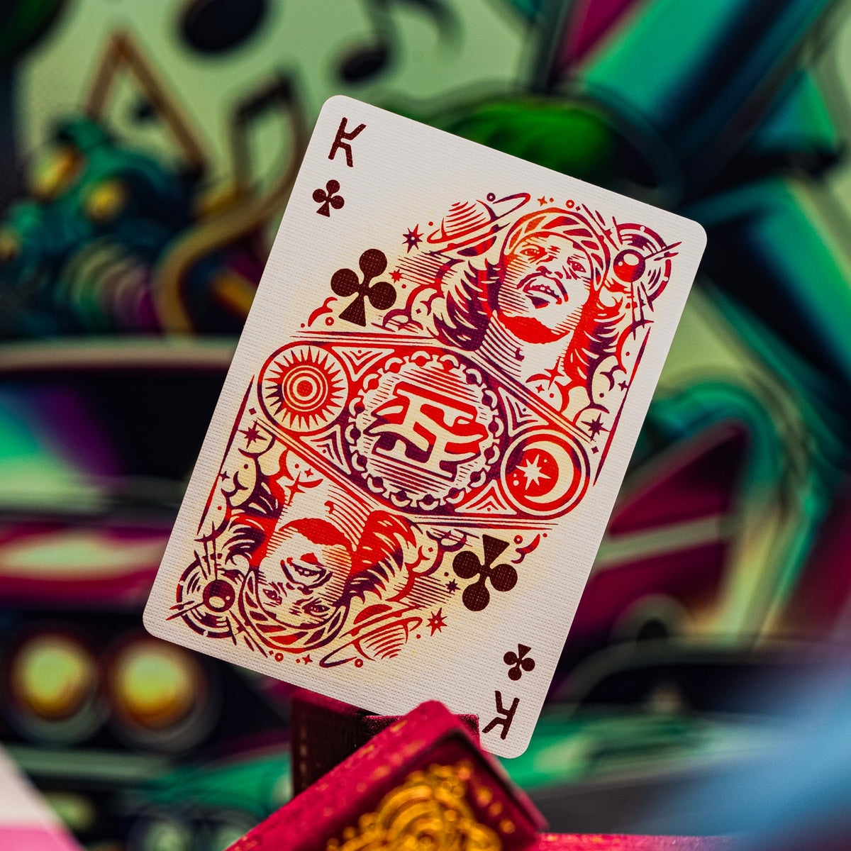theory11 Outkast Premium Playing Cards – Poker Size, Red Velvet Box, Gold Foil