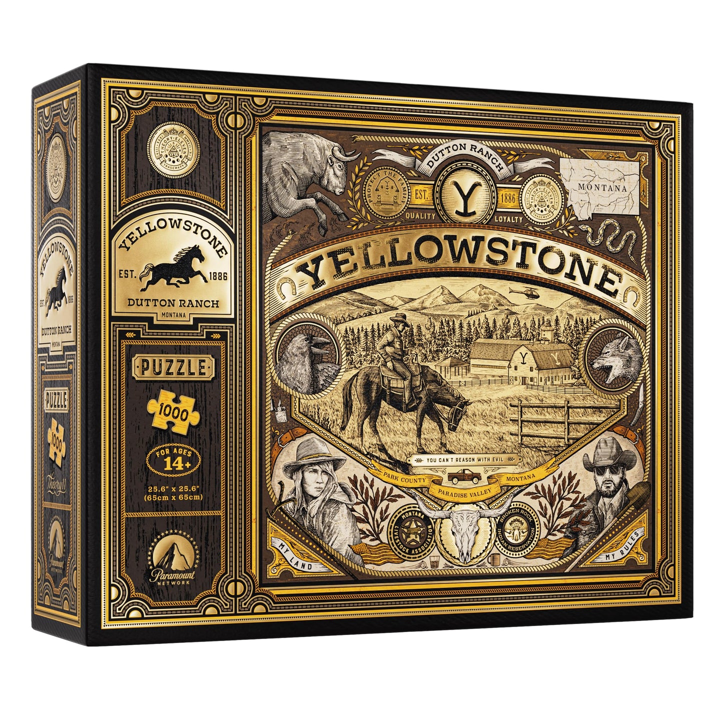 Theory11 Yellowstone Jigsaw Puzzle - 1,000 Pieces | Dutton Ranch Edition