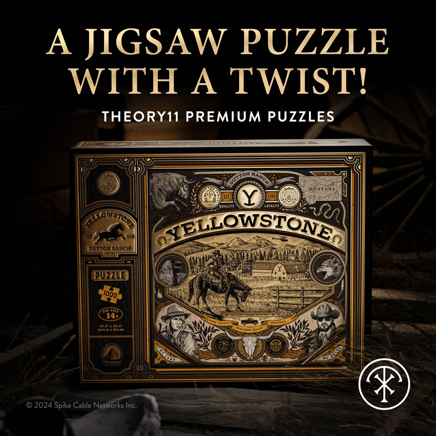 Theory11 Yellowstone Jigsaw Puzzle - 1,000 Pieces | Dutton Ranch Edition