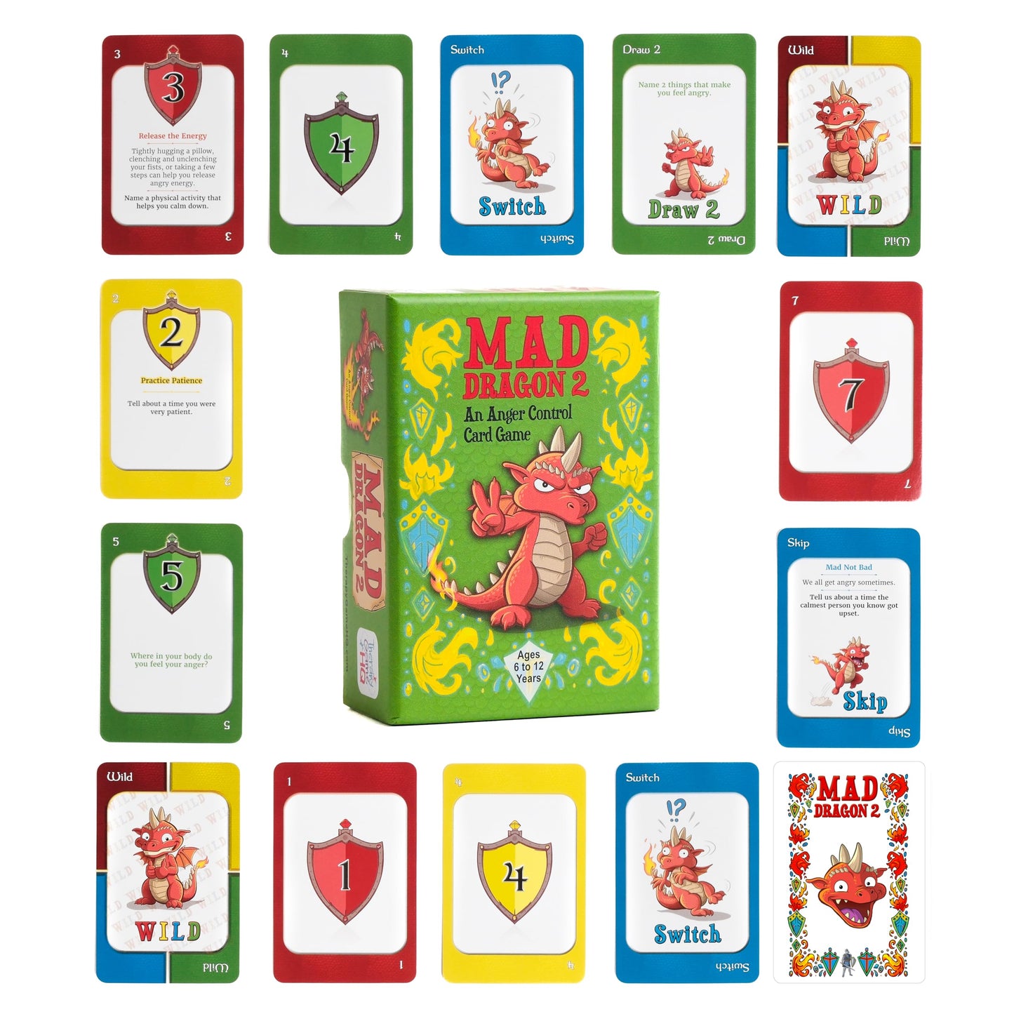 Mad Dragon 2: Anger Control Card Game for Kids | Therapy Game HQ
