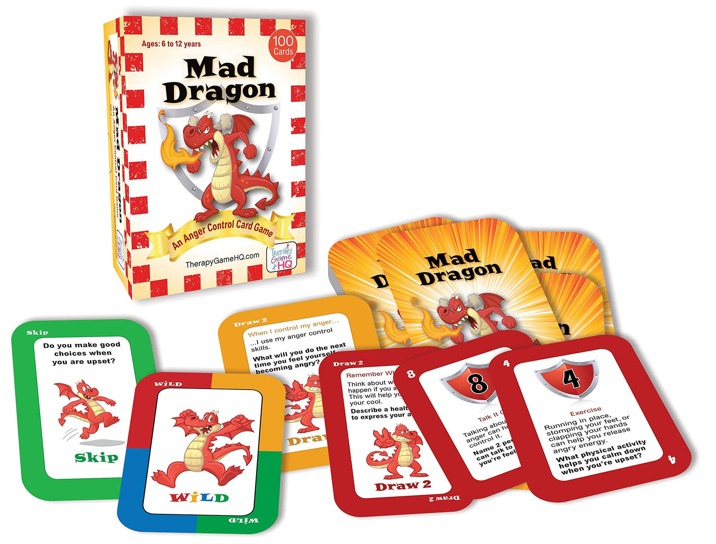 Mad Dragon: Anger Control Card Game for Kids 6–12 | Therapy Game HQ