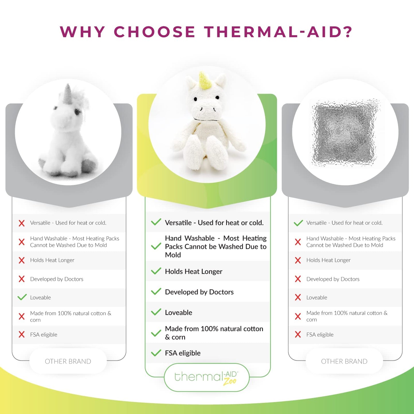 Thermal-Aid Juno the Unicorn – Washable Heating Pad & Ice Pack