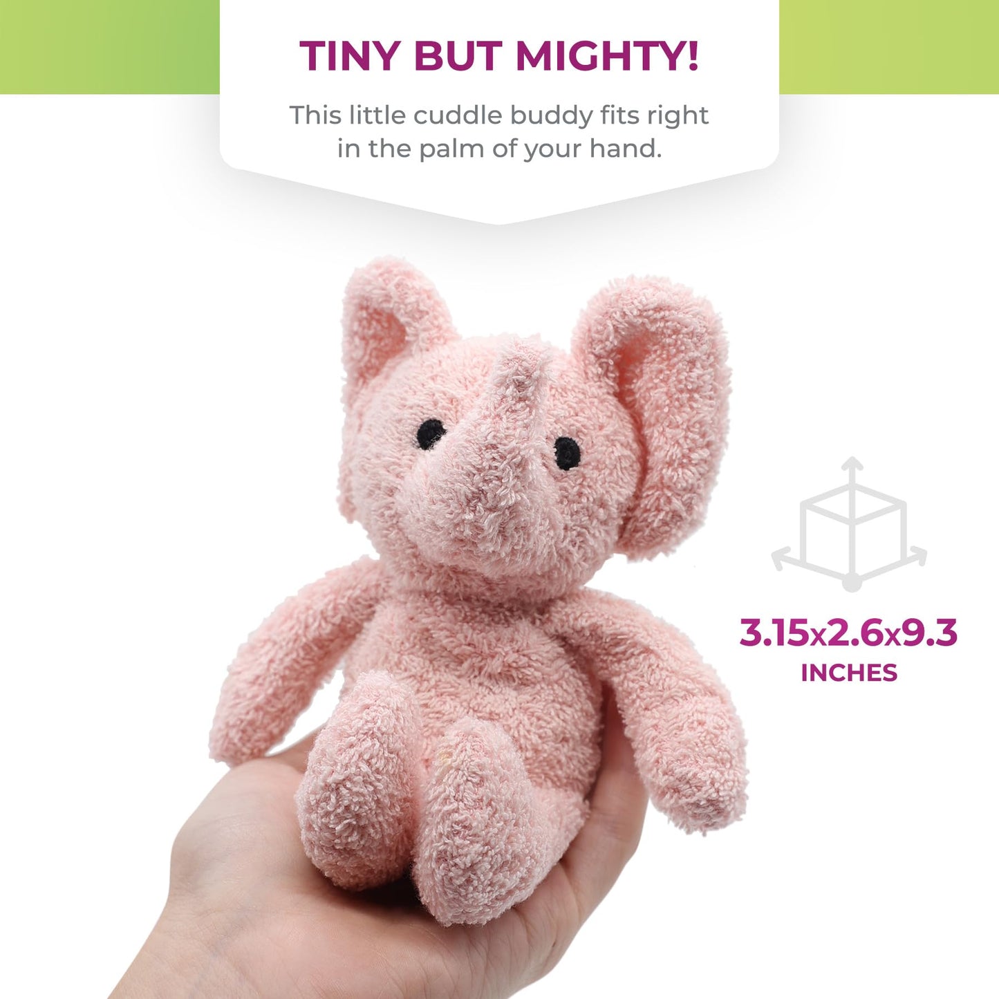 Thermal-Aid Zoo Mini Elephant Hot & Cold Pack for Kids | Reusable Plush Toy