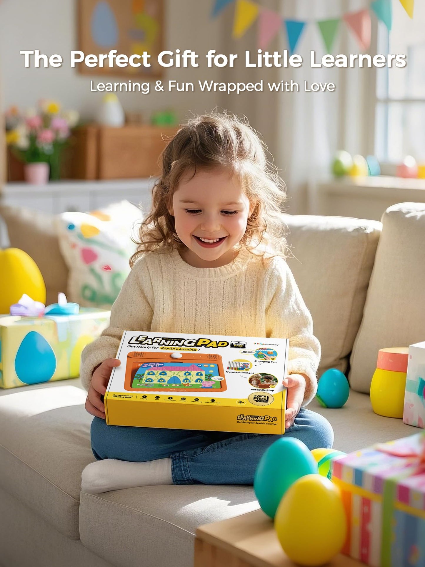Think Academy Interactive Learning Pad – Screen-Free Learn-to-Read System for Kids 3–5