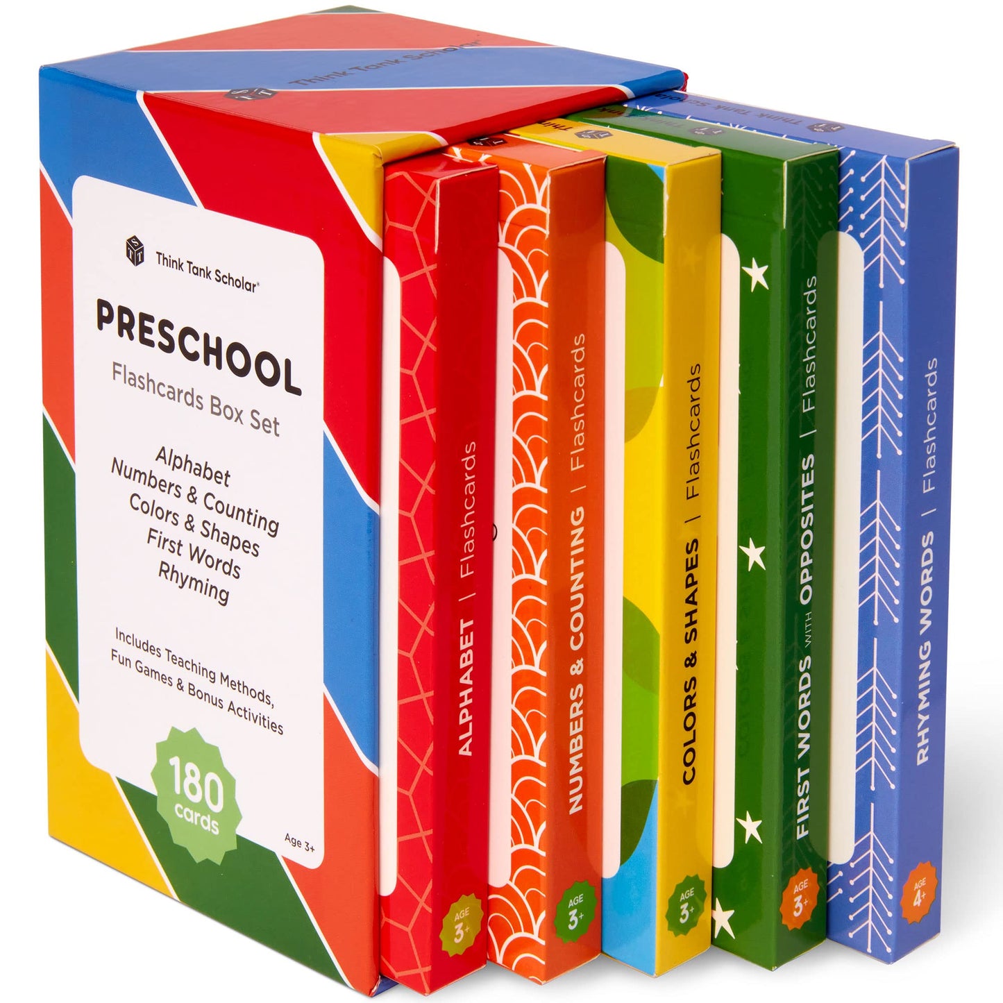 Think Tank Scholar: Award-Winning 5-Deck Jumbo Flash Cards for Preschool & Kindergarten