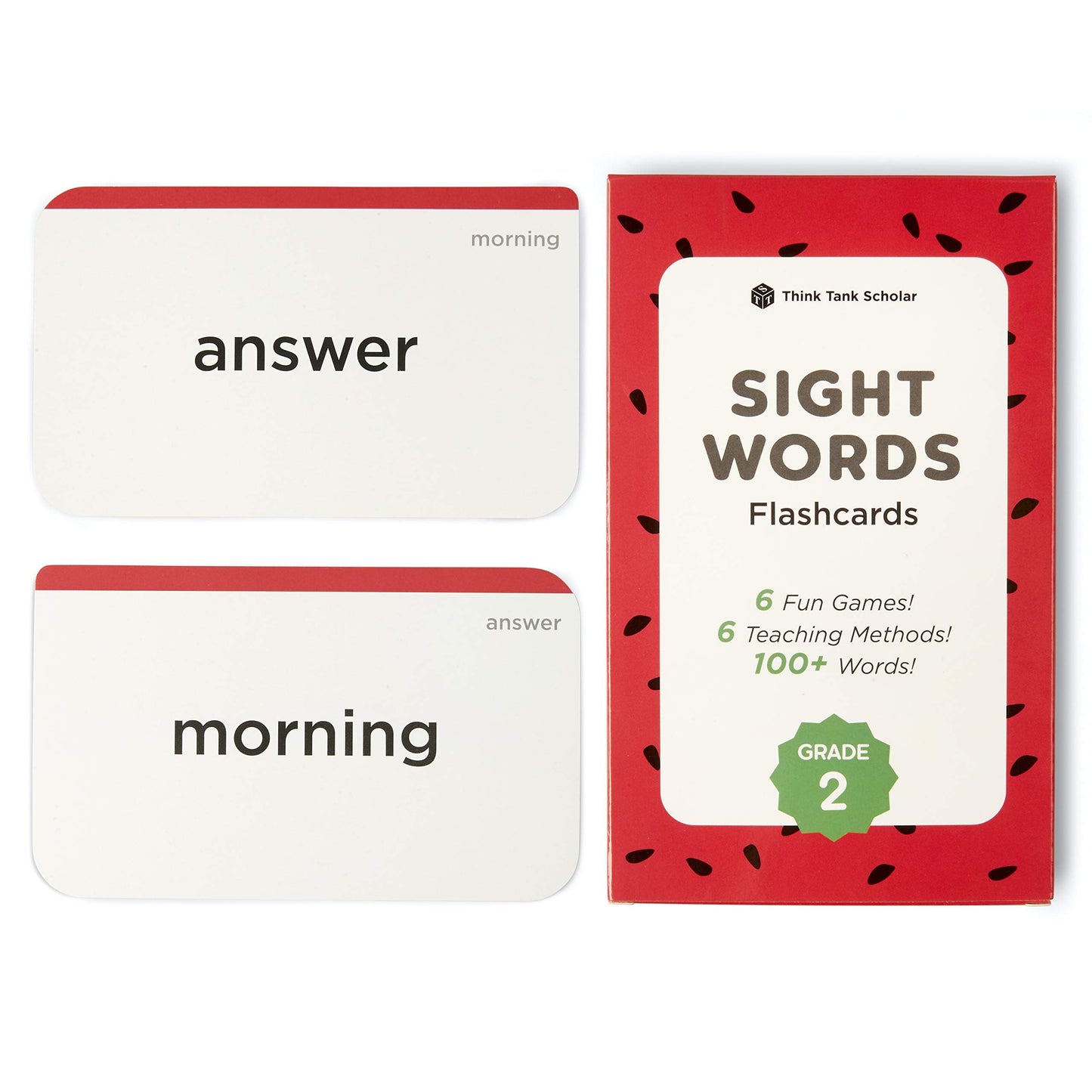 Think Tank Scholar: Award-Winning 2nd Grade Sight Words Flash Cards – 100+ Dolch & Fry High-Frequency Words for Ages 6–9