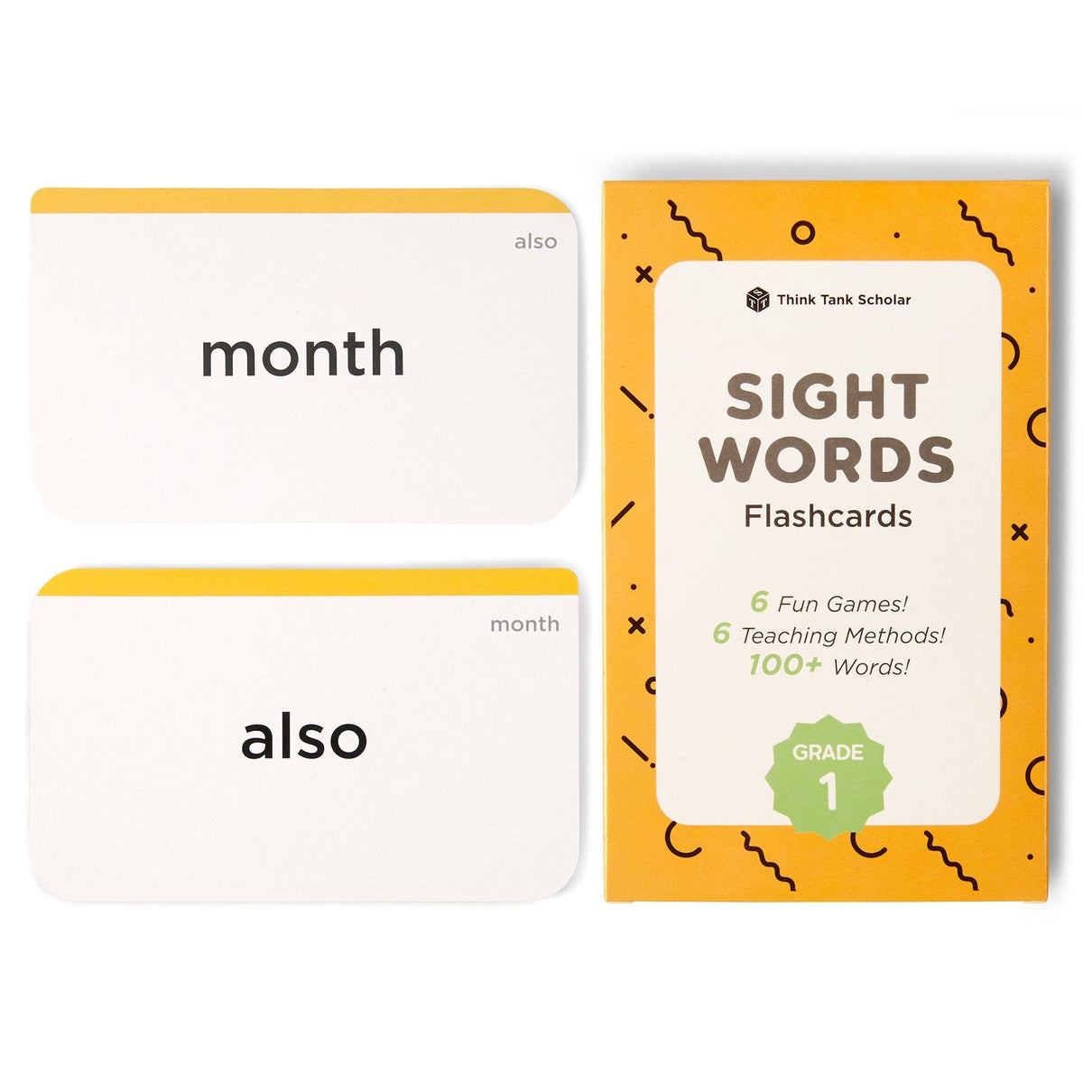 Think Tank Scholar: Award-Winning 1st Grade Sight Words Flash Cards – 100+ Dolch & Fry High-Frequency Words (Ages 5–8)